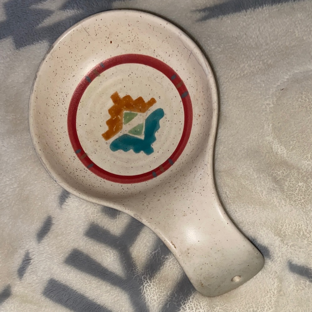 TREASURE CRAFT SARATOGA SPOON REST Vintage Southwest Pottery Ceramics